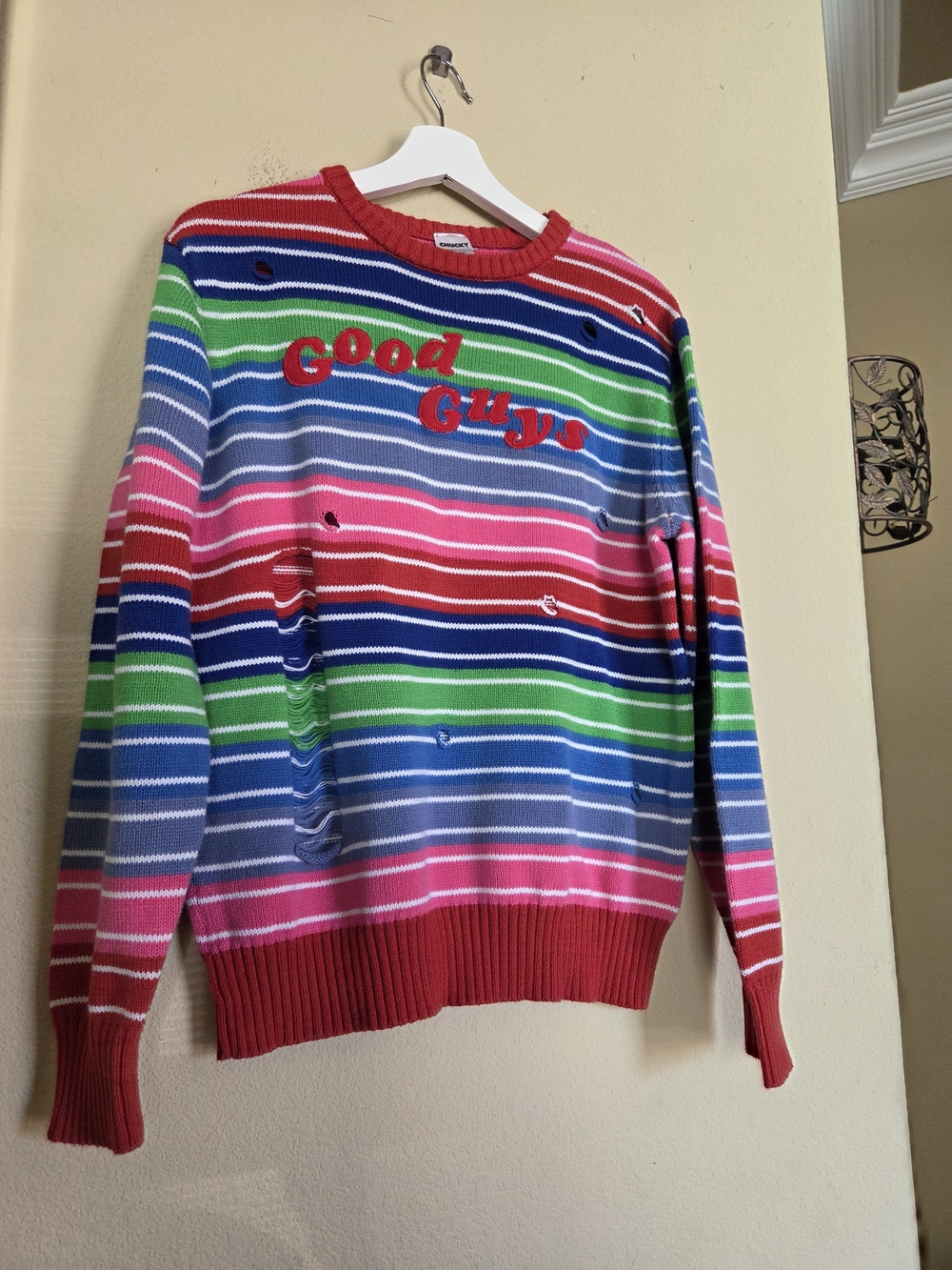 Chucky Good Guys Sweater Spirit Striped Sweater Halloween Costume - Picture 5 of 9